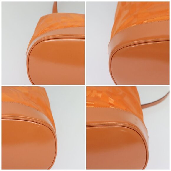 Salvatore Ferragamo Shoulder Bag Nylon Leather Orange Auth 101087 - Picture 15 of 15